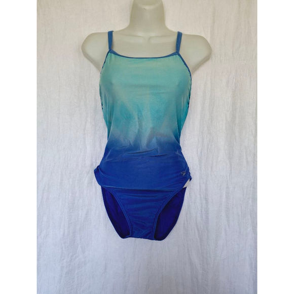 Speedo Other - Women's Speedo one piece Swimsuit Blue Green 12/38 open back beach gear